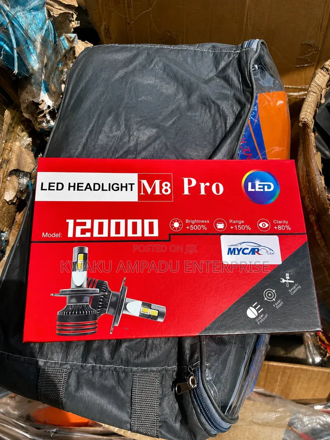 M8 Pro Led Headlight Bulbs 120000lm Super Bright Car Lights