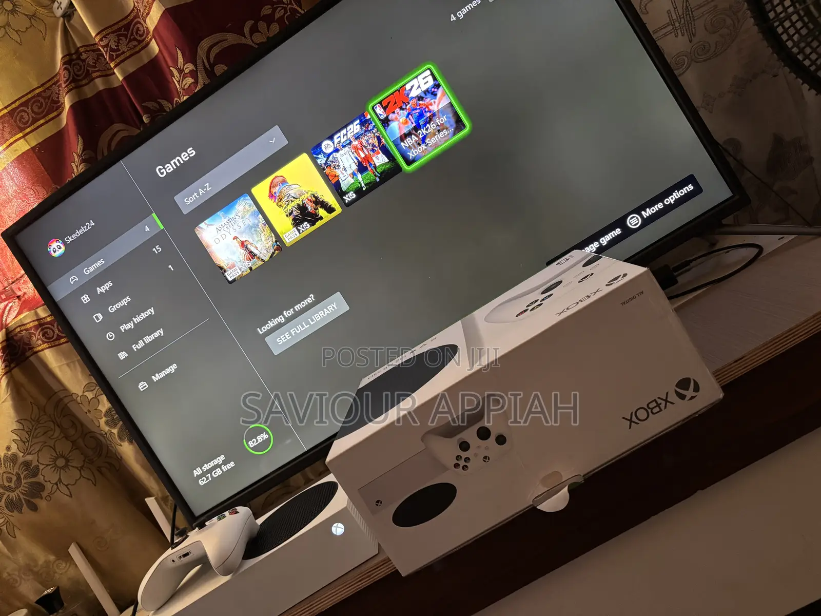 A Month Used Series S With Installed Games(Open Box)
