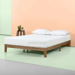 Zinus Queen Size Wood Platform Bed Frame, No Box Spring Needed