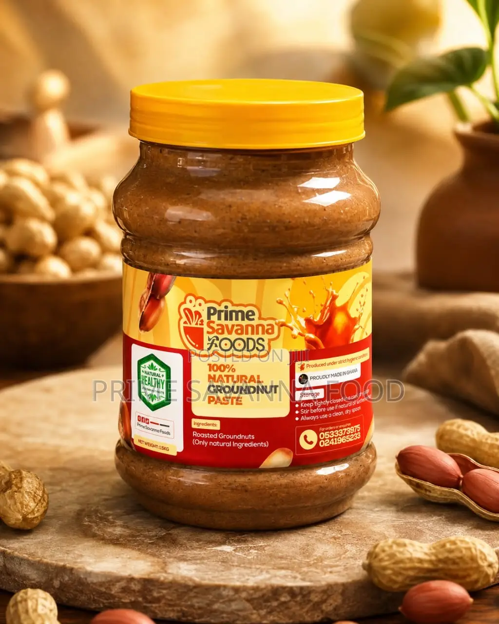100% Natural Groundnut Paste (Peanut Butter) – Prime Savanna Foods