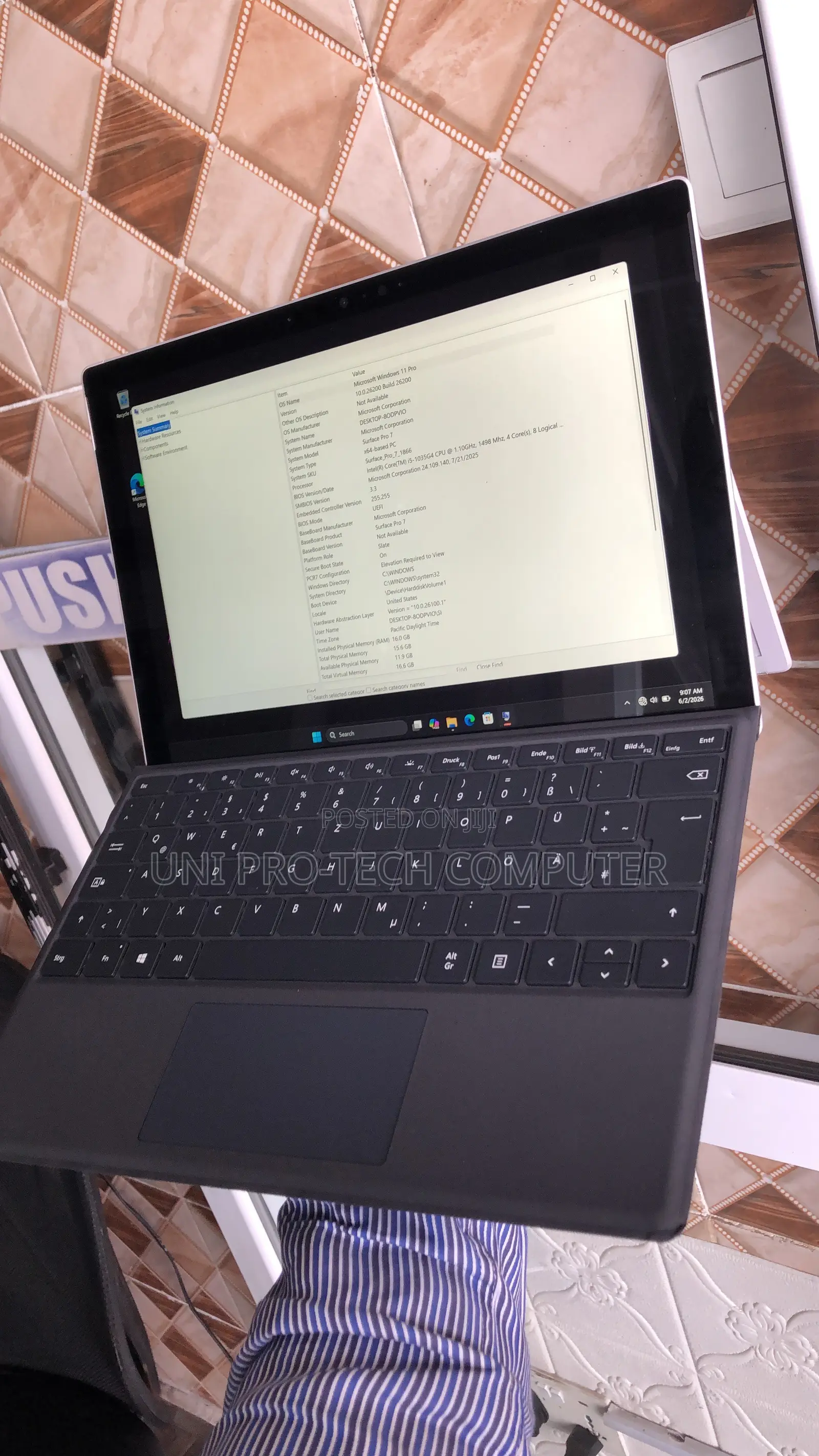 Laptop Microsoft Surface Pro 7 16GB Intel Core i5 SSD 256GB