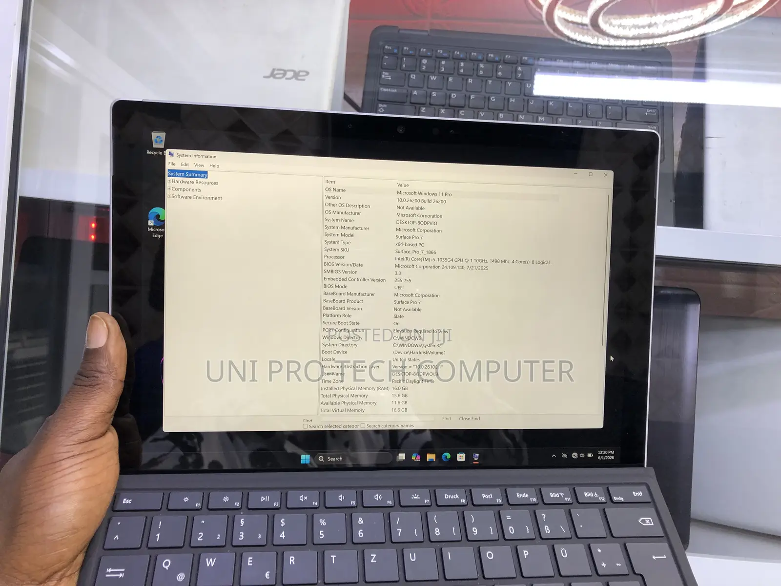 Laptop Microsoft Surface Pro 7 16GB Intel Core i5 SSD 256GB