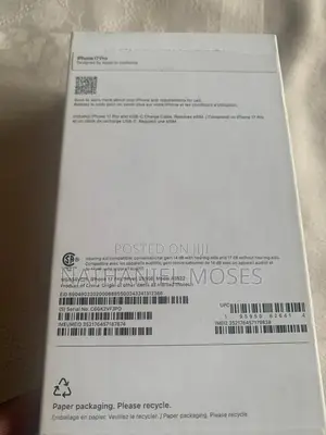 New Apple iPhone 17 Pro 256 GB White