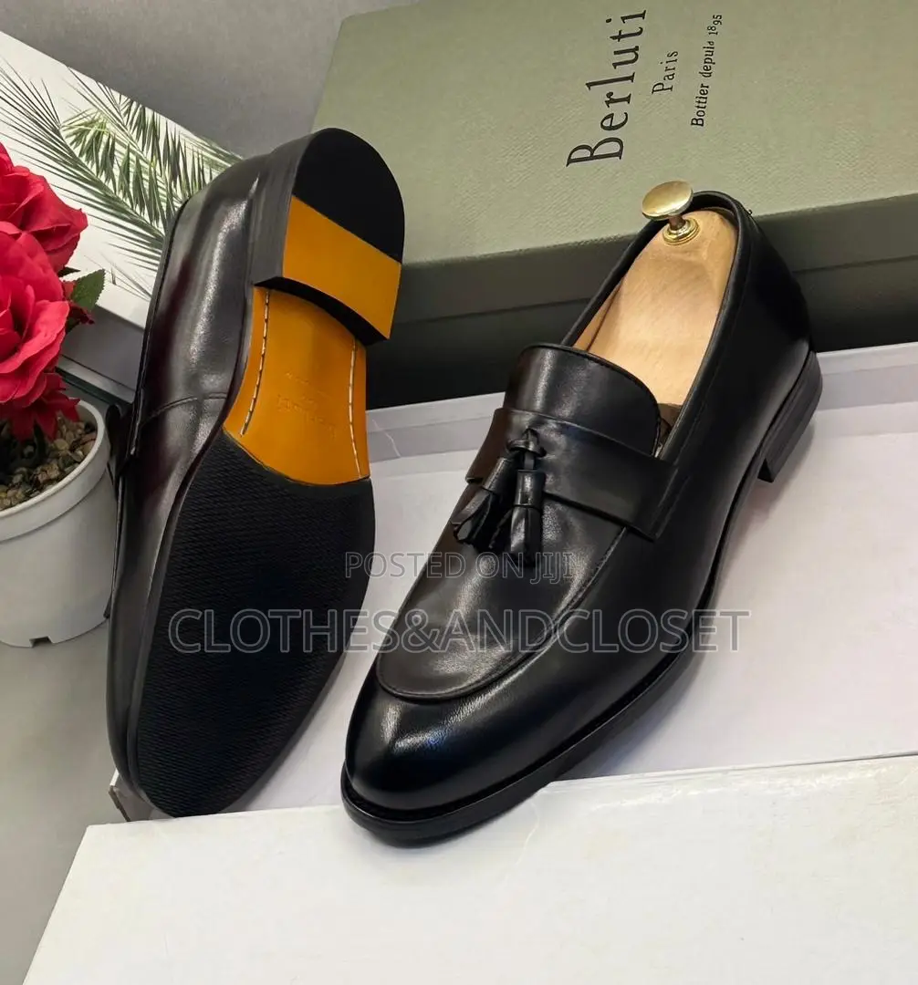 Black Leather Tassel Loafers Resemble Designs From Brands
