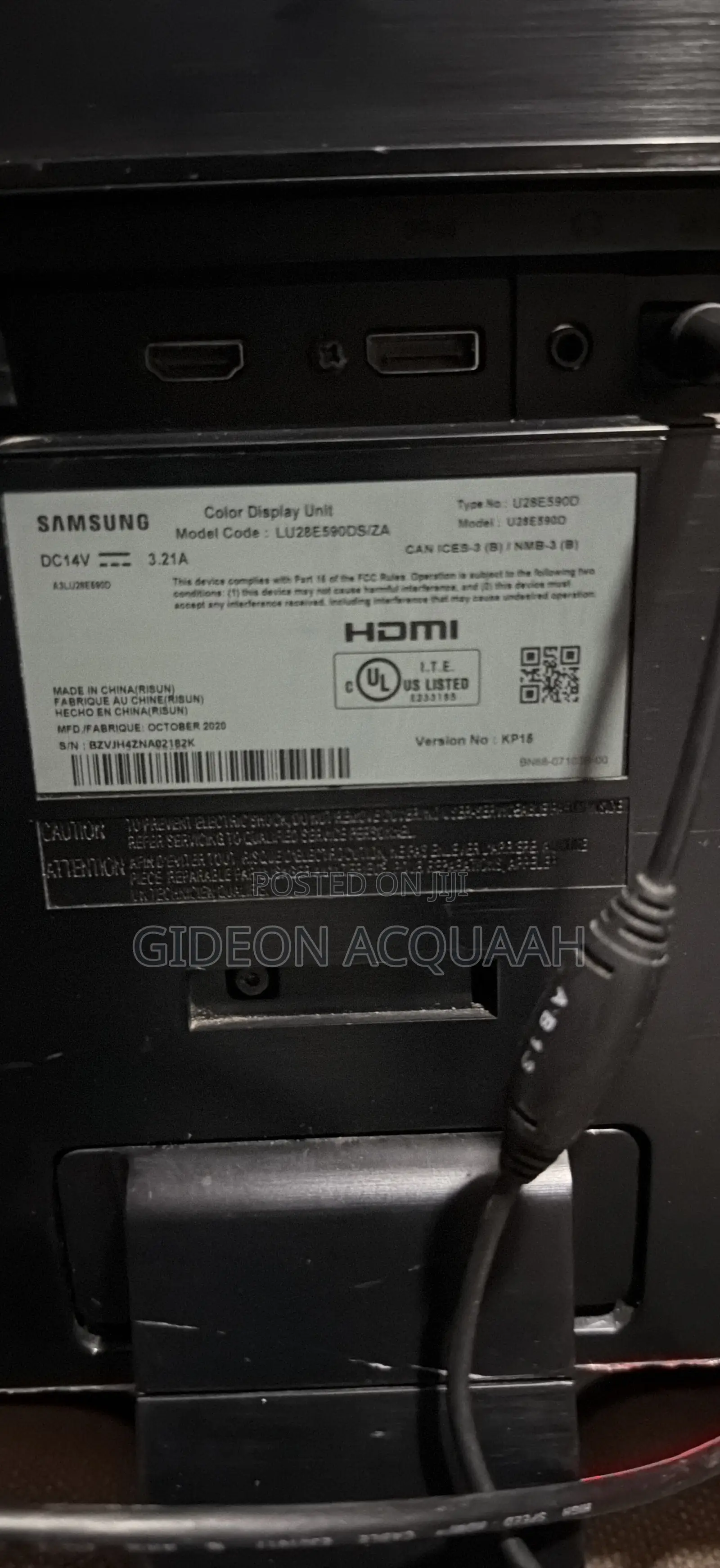 Samsung 28" Uhd Monitor With Eco Saving Plus Gaming Monitor