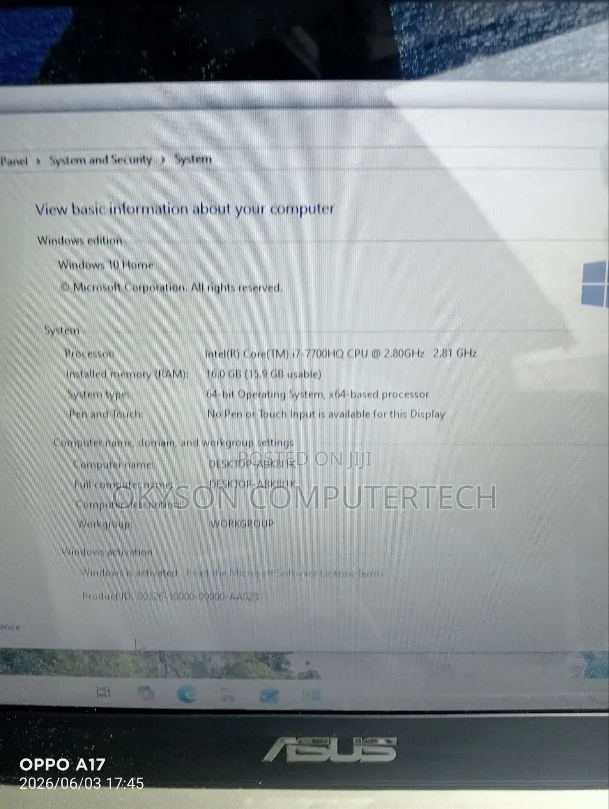 Laptop Asus VivoBook Pro 15 N580VD 16GB Intel Core i7 SSD 512GB