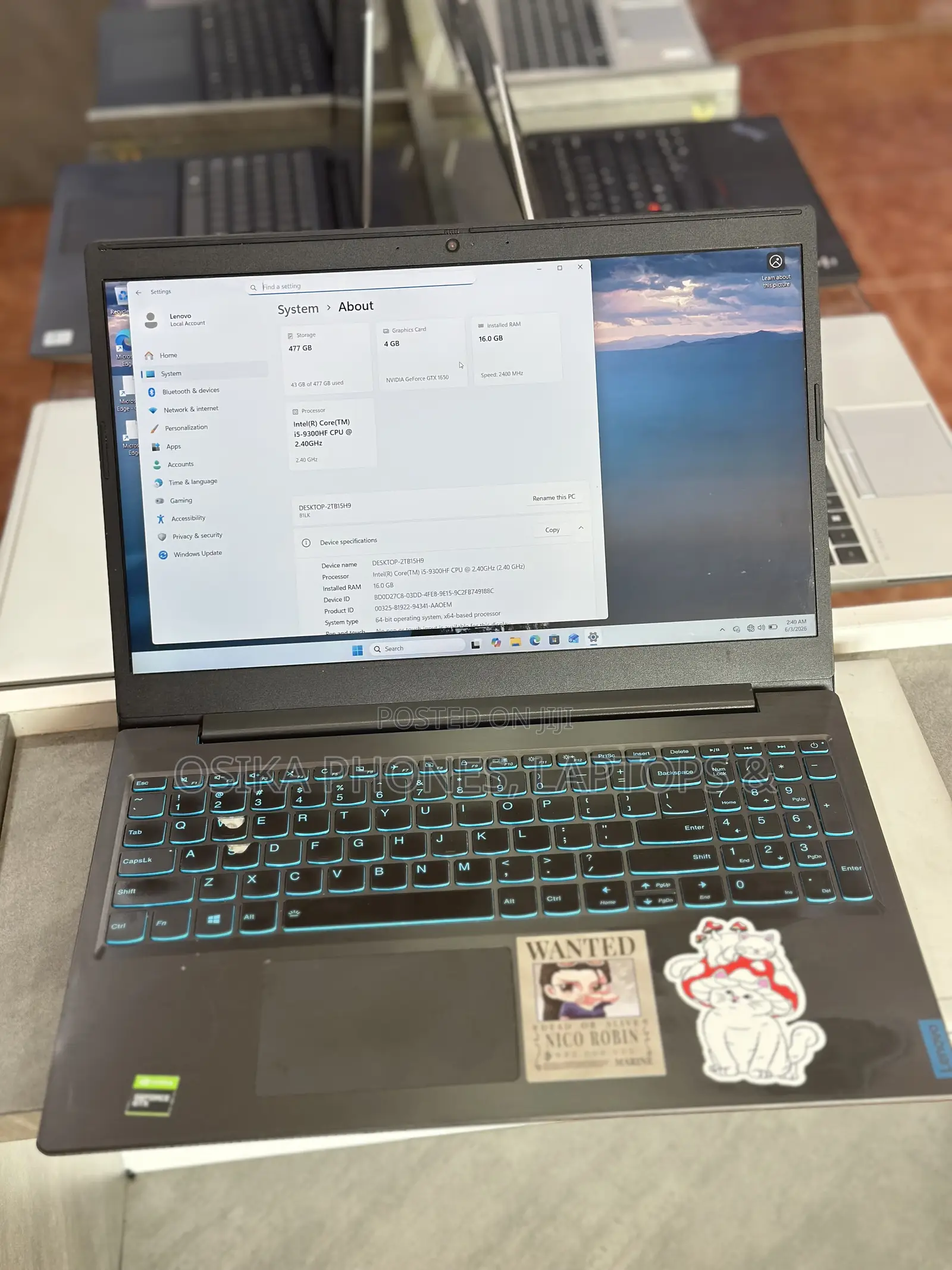 Laptop Lenovo IdeaPad L340 16GB Intel Core i5 SSD 512GB