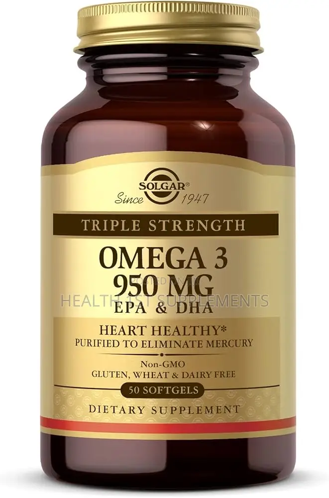 Solgar Omega-3, Epa 504 Dha 378, Triple Strength 950 Mg, 50 Softgels
