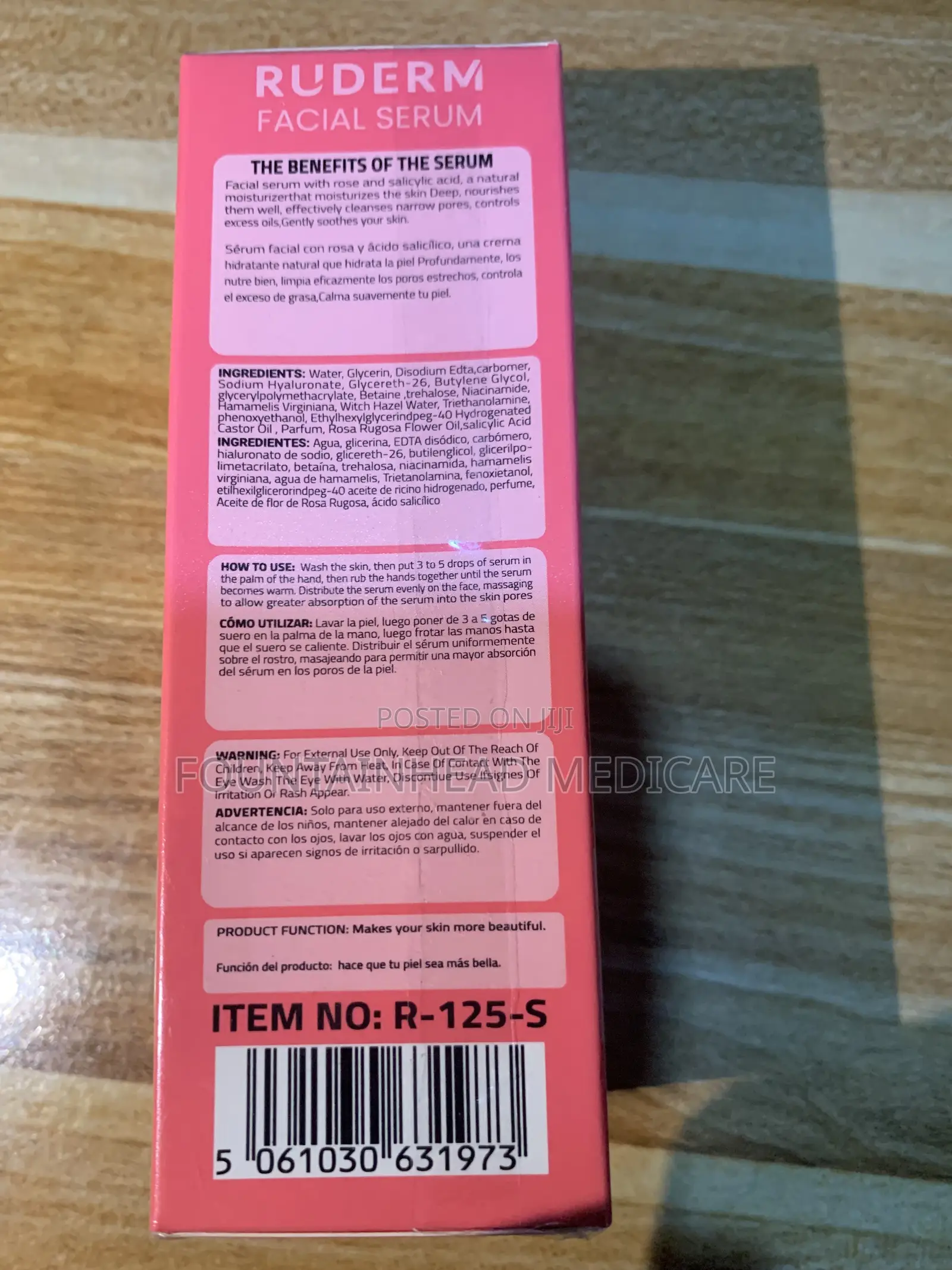 Ruderm Facial Serum Rose and Salicylic Acid