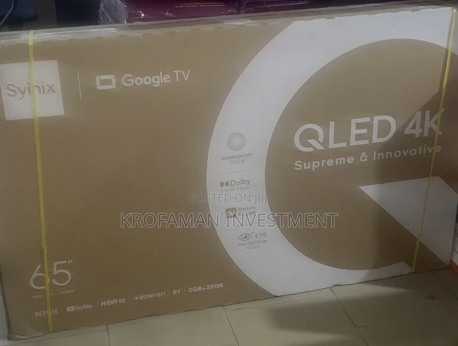 Syinix 65 Inches Smart Qled Tv