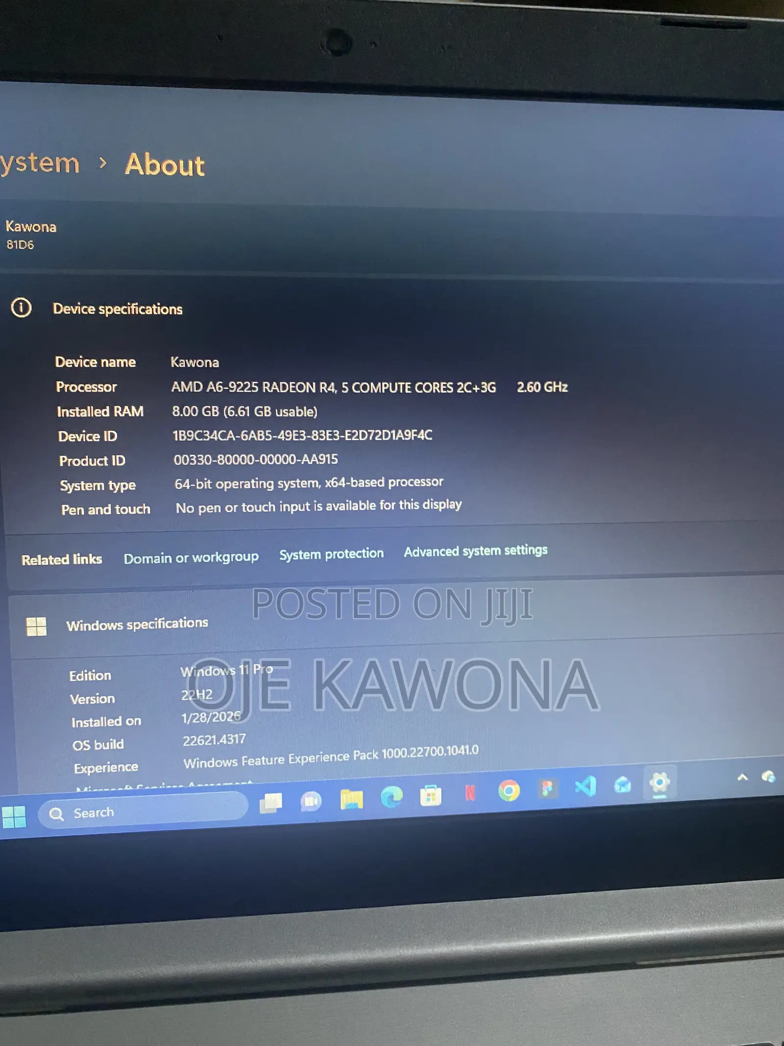 Laptop Lenovo Ideapad 3 8GB AMD Ryzen 5 SSD 256GB