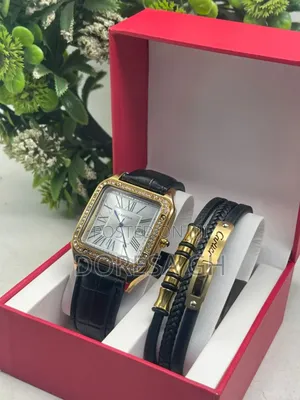 Cartier Watch and Bracelet Set for Men – Stylish Gift Set for Him