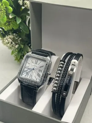 Cartier Watch and Bracelet Set for Men – Stylish Gift Set for Him