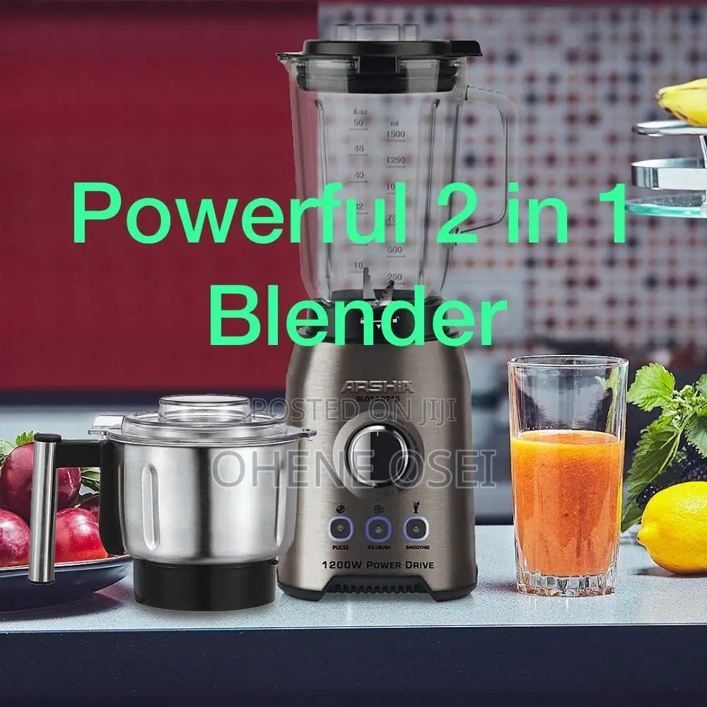 Arshia 2-in-1 Blender Grinder (1200w, 1.5l) – Brand New