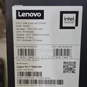 New Laptop Lenovo Legion 7 32GB Intel Core Ultra 9 SSD 2T