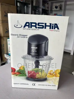 Arshia 500w Electric Food Chopper (1.5l Glass Bowl) Powerful Durable
