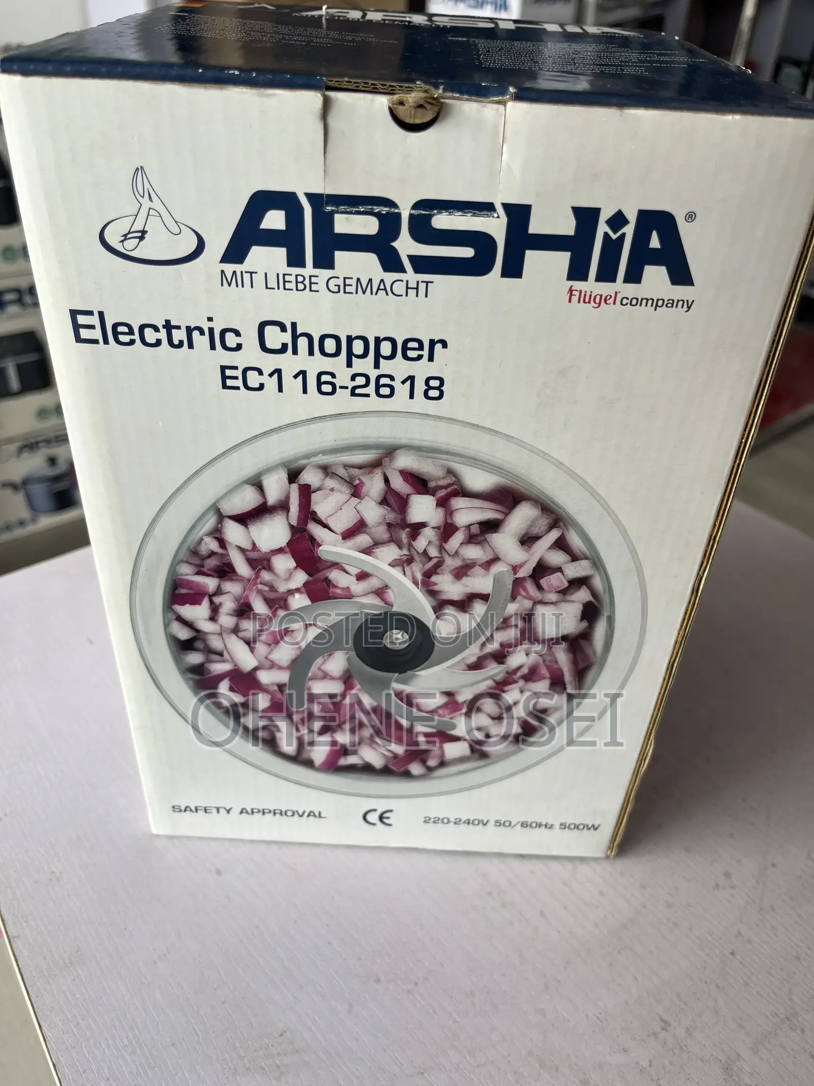 Arshia 500w Electric Food Chopper (1.5l Glass Bowl) Powerful Durable