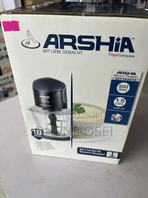 Arshia 500w Electric Food Chopper (1.5l Glass Bowl) Powerful Durable