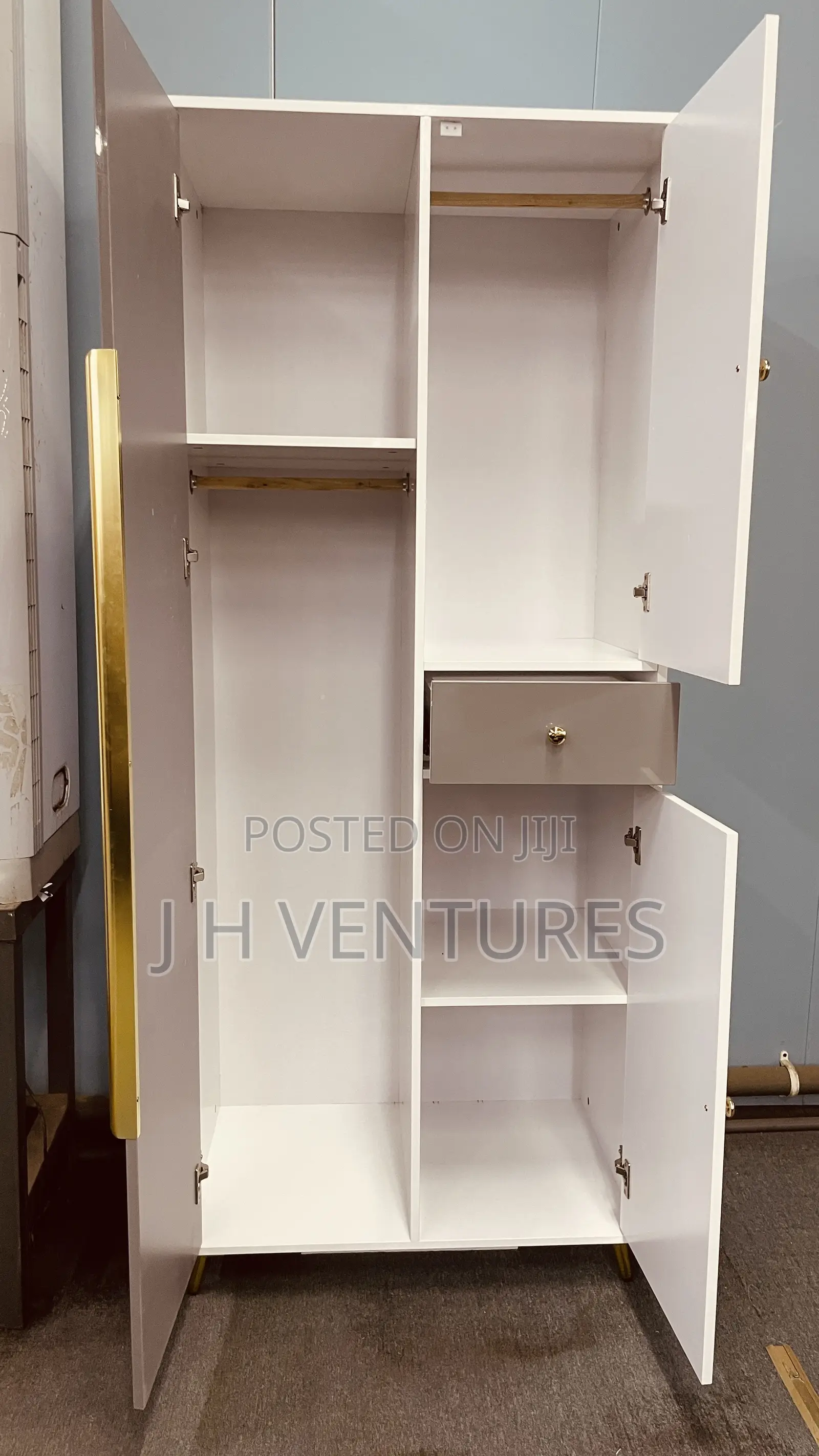 Two Doors Wooden Wardrobe