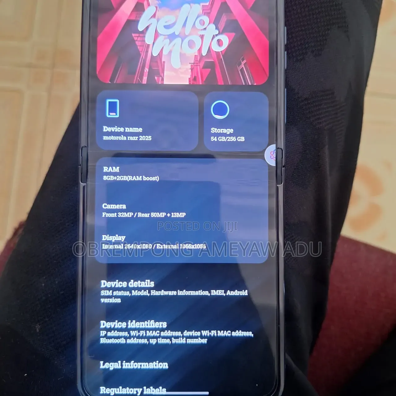 Motorola Razr 2025 256 GB Blue
