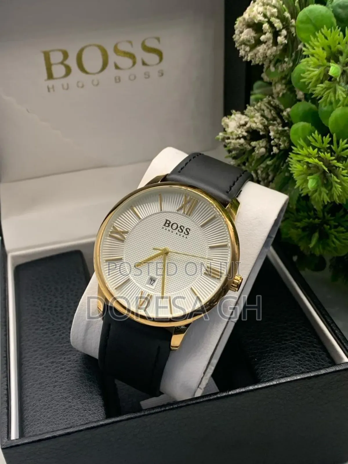 Boss Leather Watch for Men – Stylish Everyday Watch Gift for Him