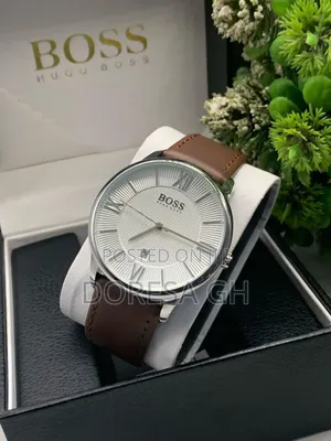 Boss Leather Watch for Men – Stylish Everyday Watch Gift for Him
