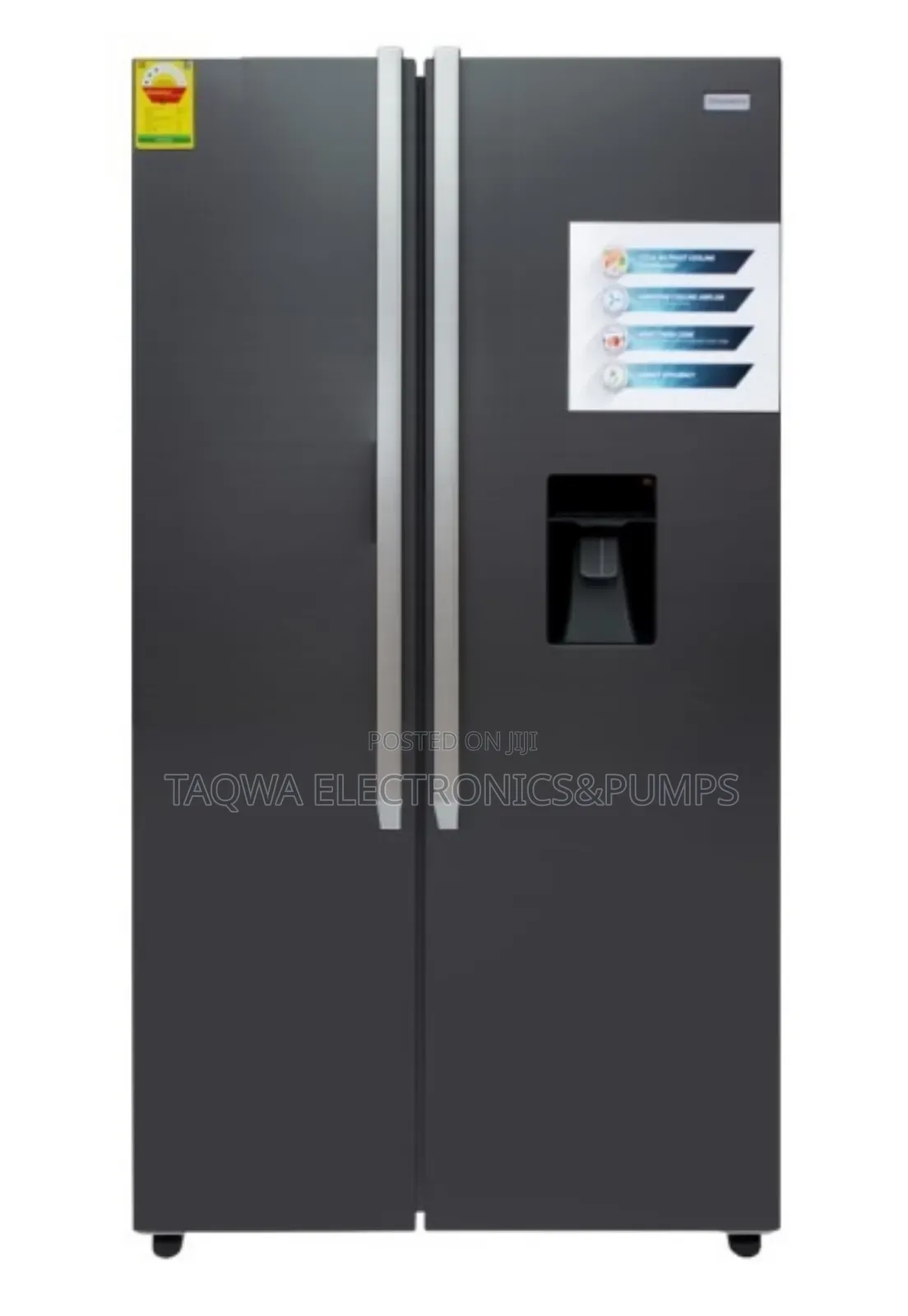 Sleek 2-Doors Side by Side Nasco Refrigerator