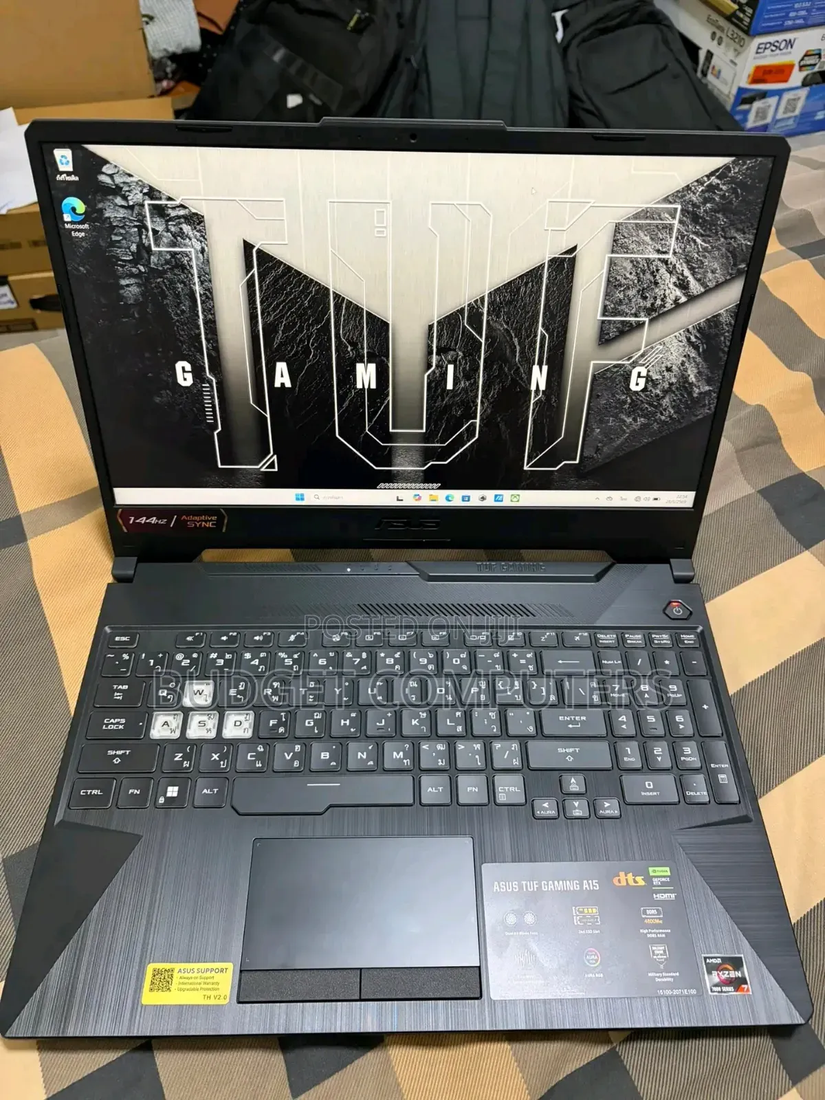 New Laptop Asus TUF Gaming A15 16GB AMD Ryzen 7 SSD 1T