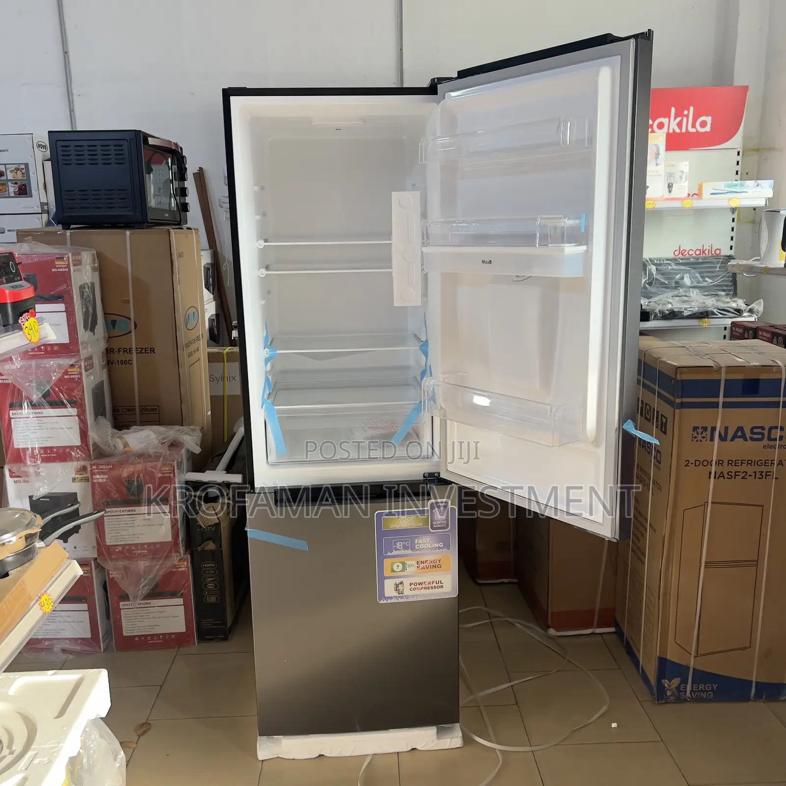 Nasco 307l Bottom Freezer Fridge With Dispenser