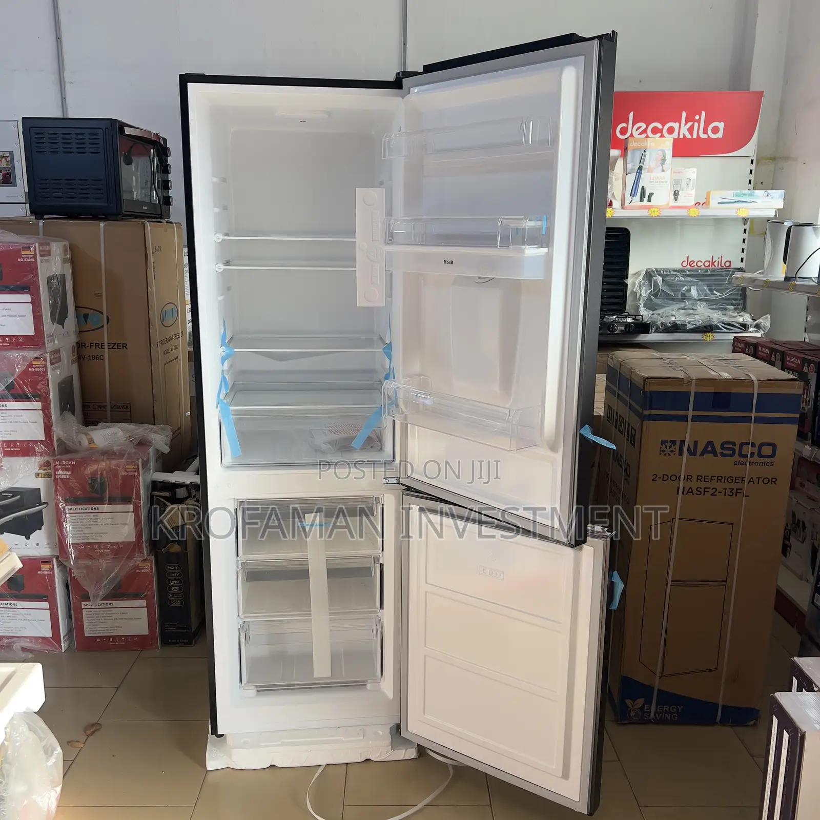 Nasco 307l Bottom Freezer Fridge With Dispenser