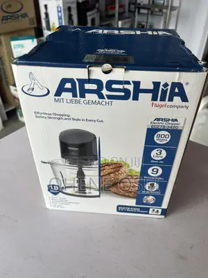 Arshia Electric Chopper 3l - Stainless Steel + Glass Jar