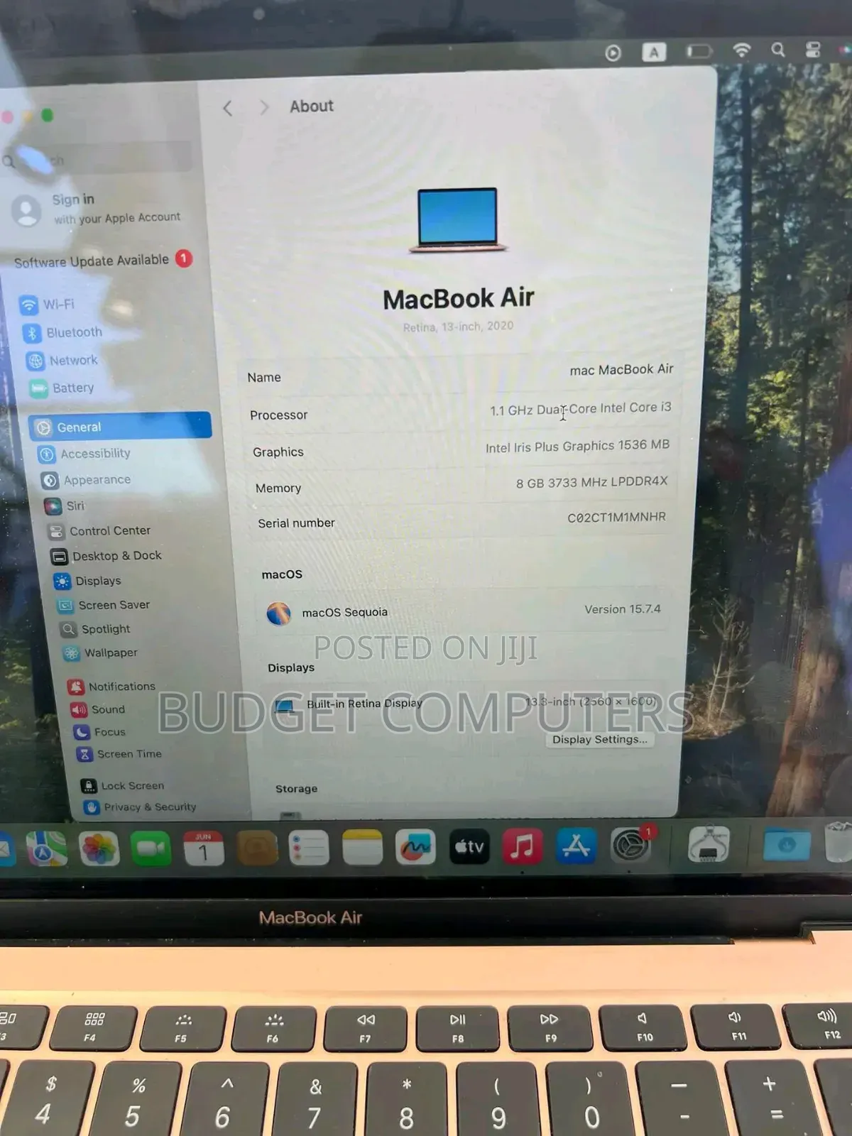 Laptop Apple MacBook Air 8GB Intel Core i3 SSD 256GB