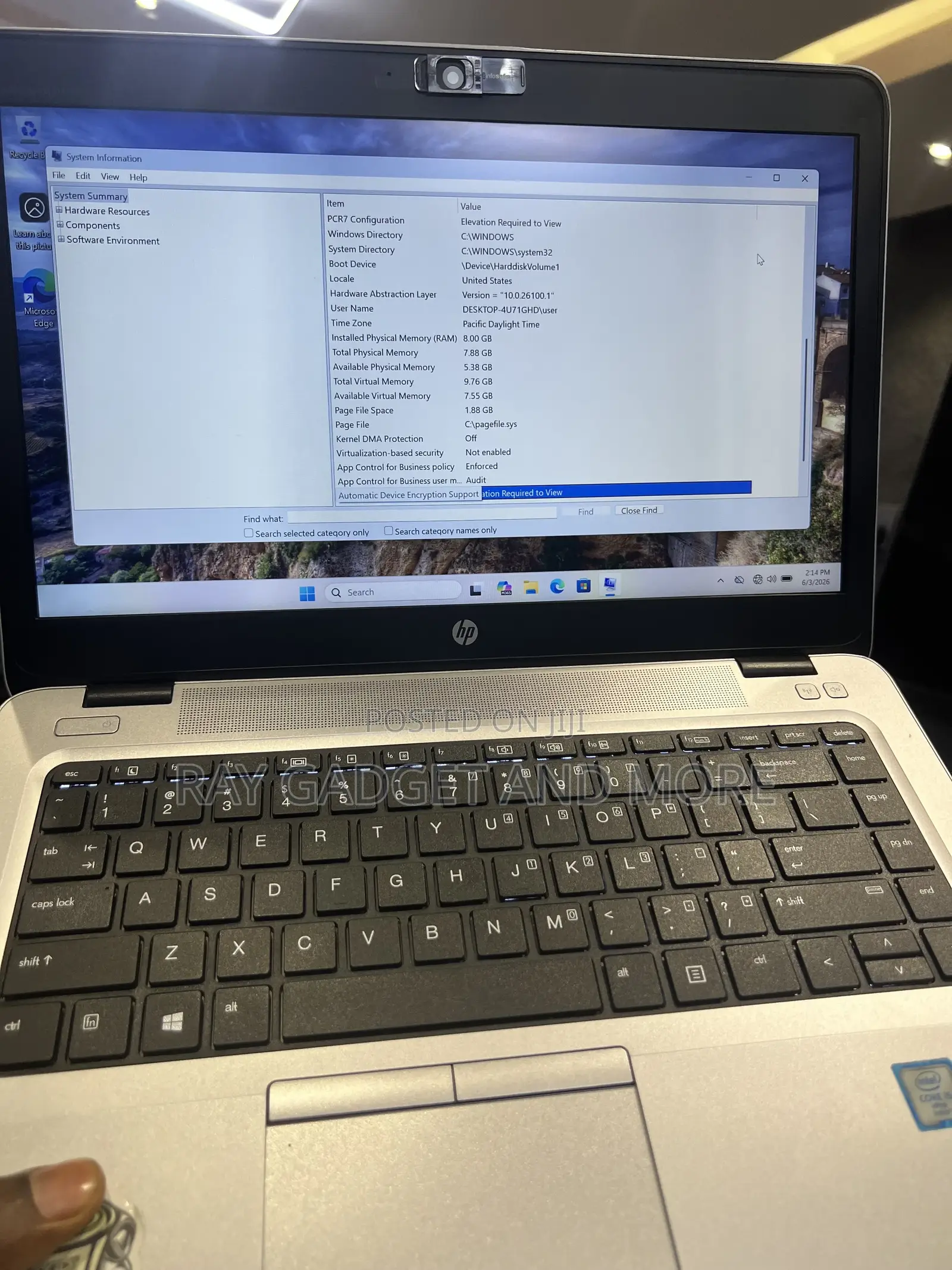 Laptop HP EliteBook 840 G3 8GB Intel Core i5 SSD 256GB