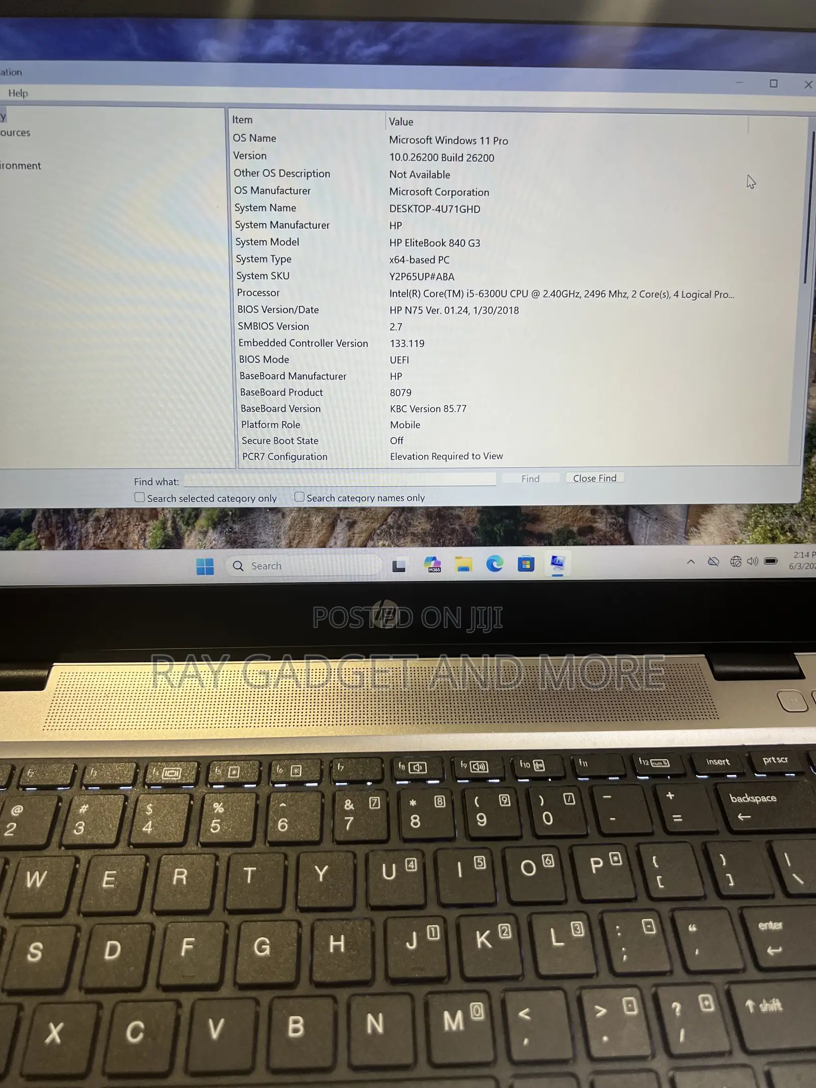 Laptop HP EliteBook 840 G3 8GB Intel Core i5 SSD 256GB