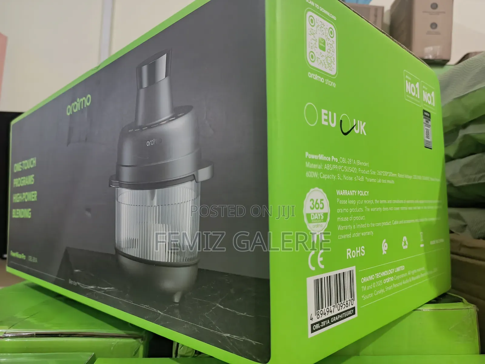 Oraimo Powermince Pro 600w 5l Smart Control Blender