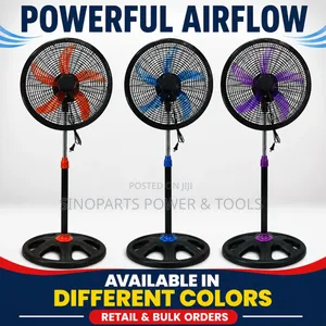 18 Inch Standing Fan Strong Wind 3 Speed Oscillation Stable Base