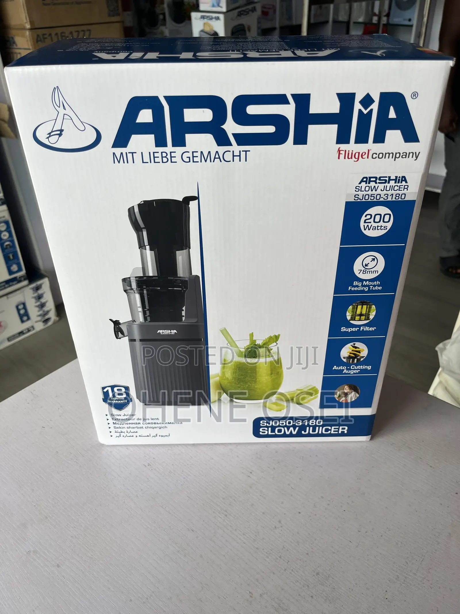 Arshia Slow Juicer 200w