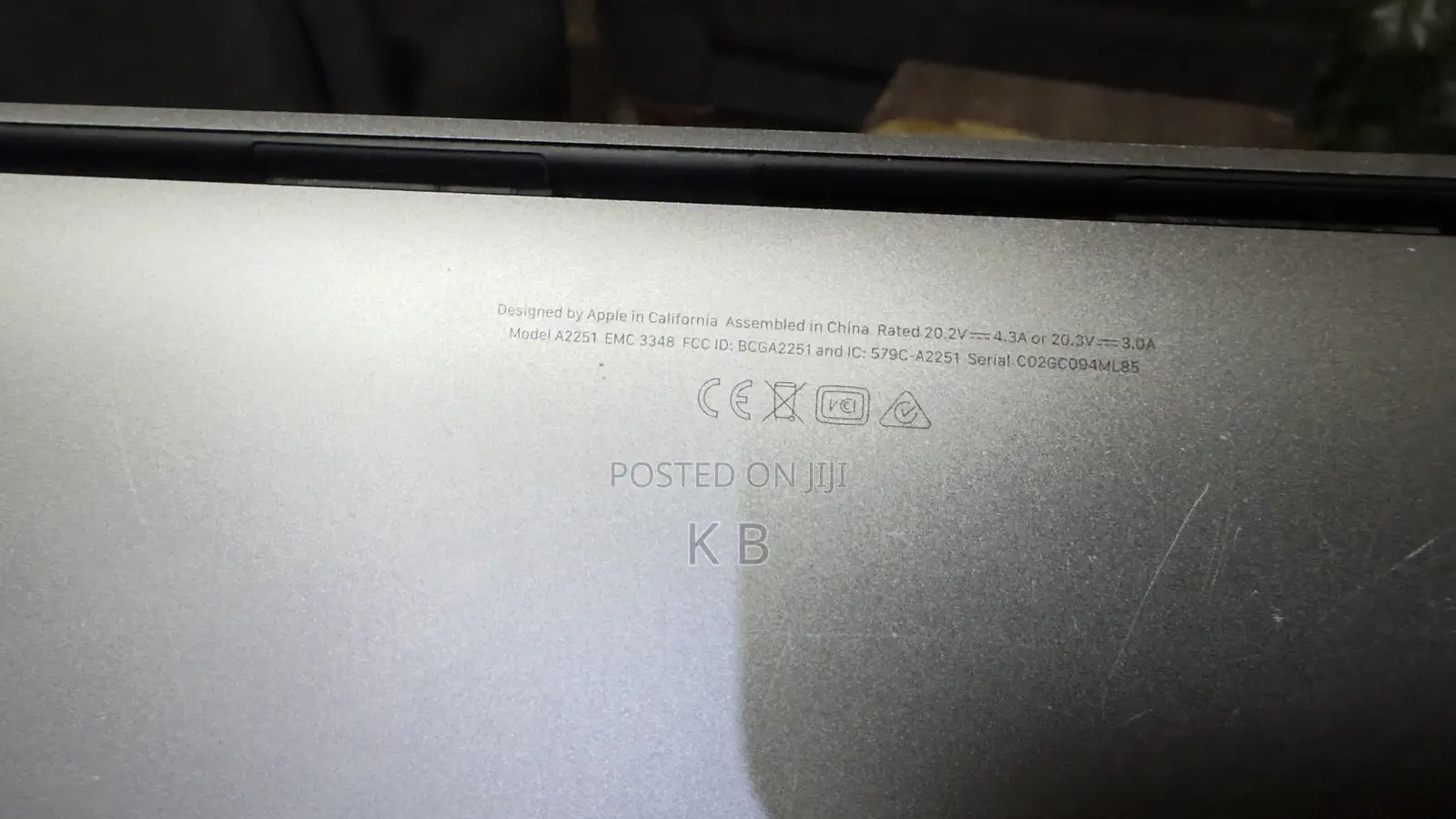 Laptop Apple MacBook Pro 2020 16GB Intel Core i7 SSD 512GB