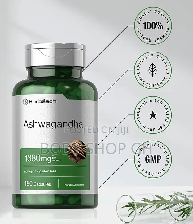 Horbäach Ashwagandha Supplement | Max Strength | 120 Capsules