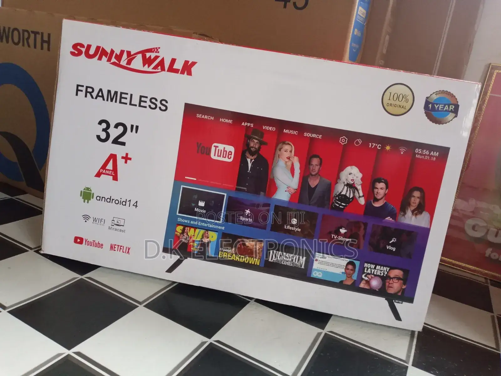 New 2026 Sunny Walk 32 Inches Android 14 Television