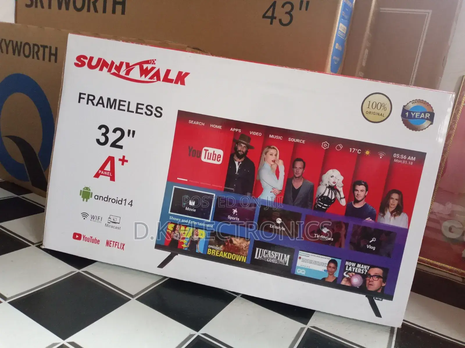 New 2026 Sunny Walk 32 Inches Android 14 Television