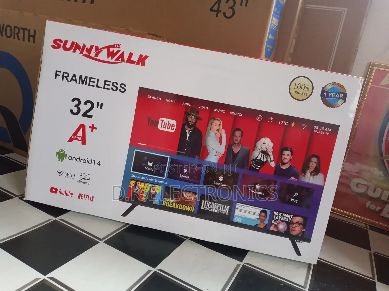 New 2026 Sunny Walk 32 Inches Android 14 Television