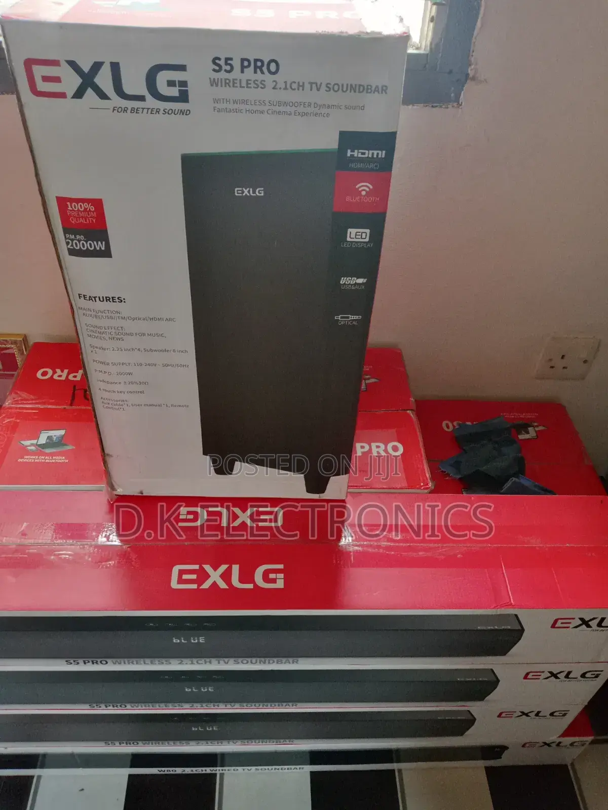 2026 New Exlg S5 Pro Deep Bass Wireless Tv Soundbar