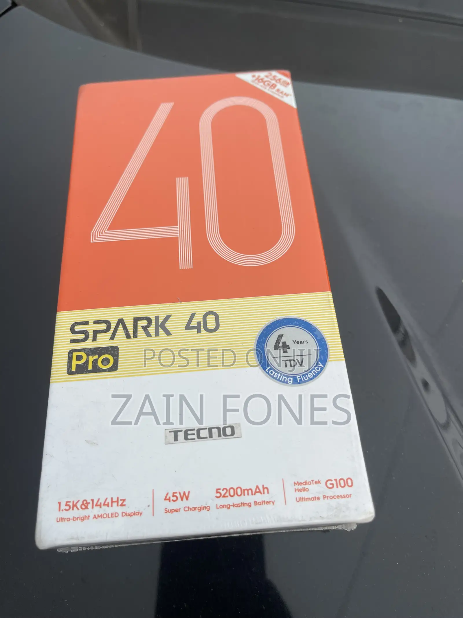 New Tecno Spark 40 Pro 256 GB Black