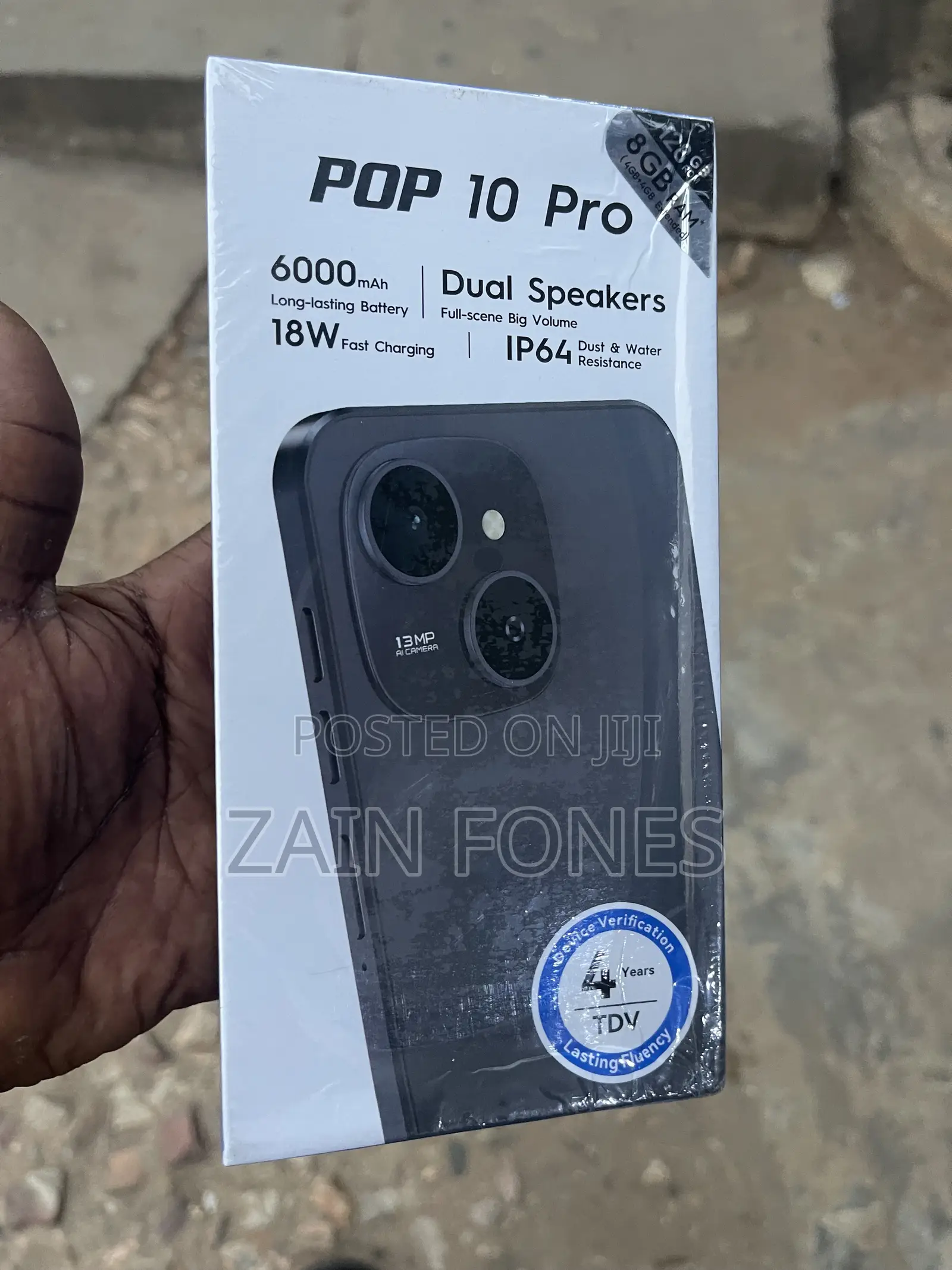 New Tecno Pop 10 Pro 128 GB Black