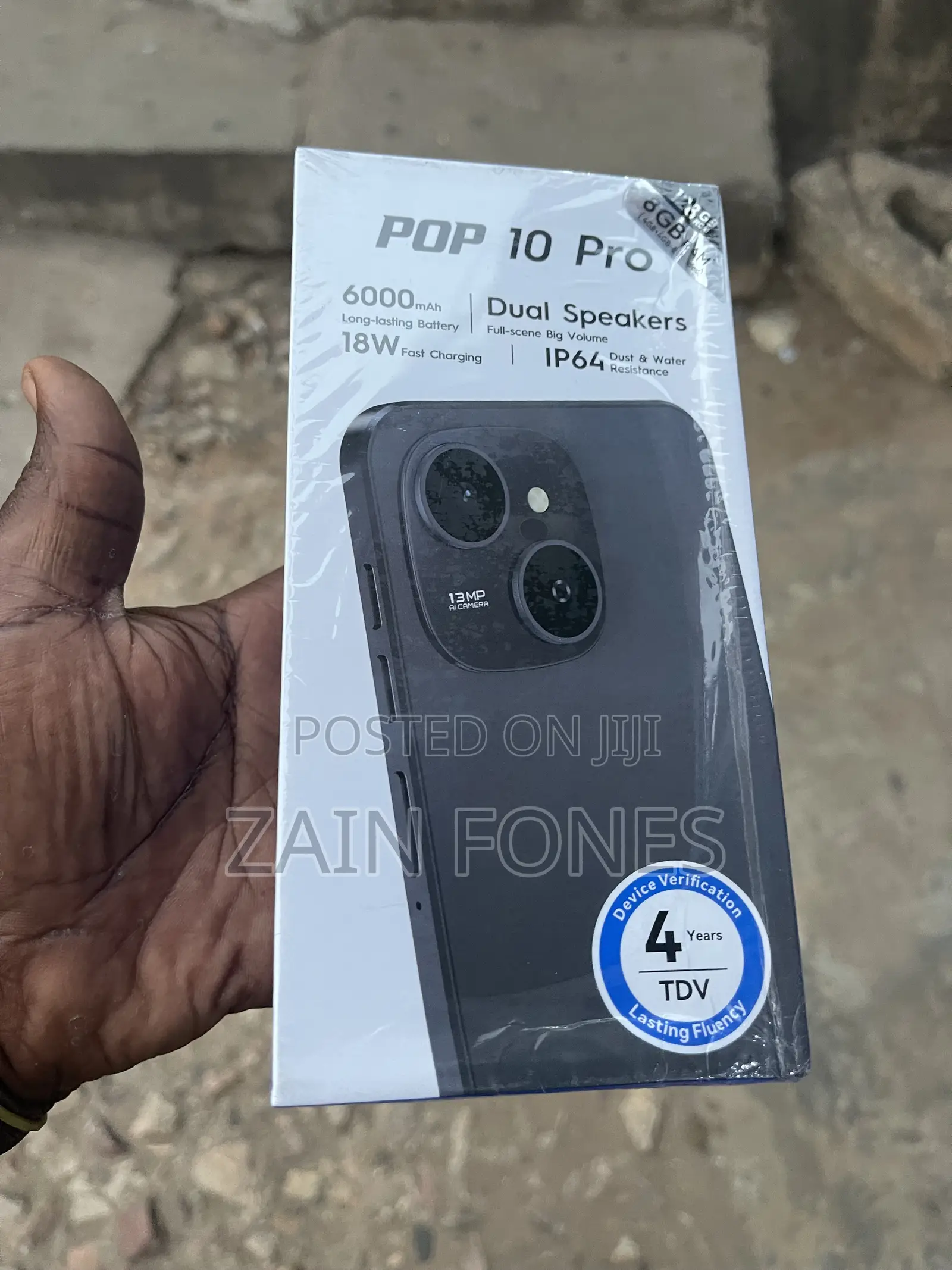 New Tecno Pop 10 Pro 128 GB Black