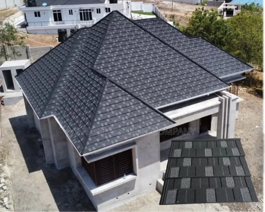 Black and White Shingles Euro Tiles Roofing Sheet
