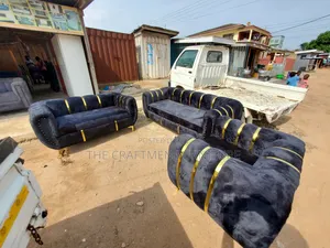 Luxury Sofa Set Velvet Black.