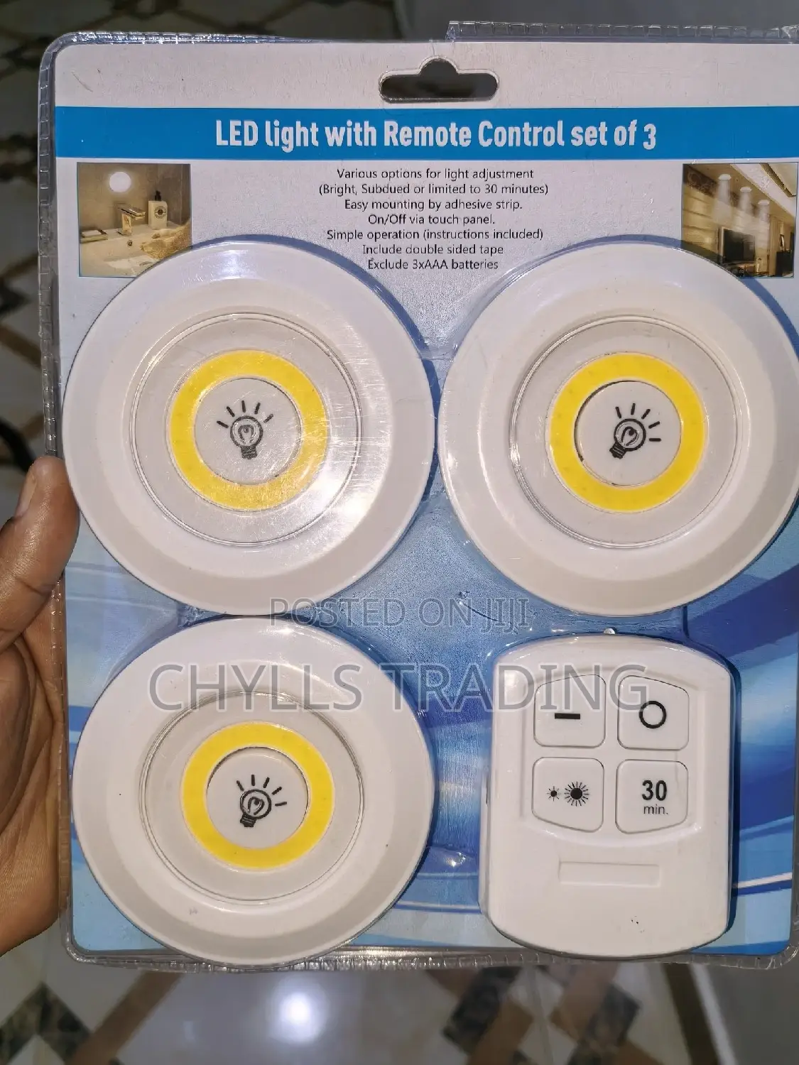 Led Light With Remote Control - 3set