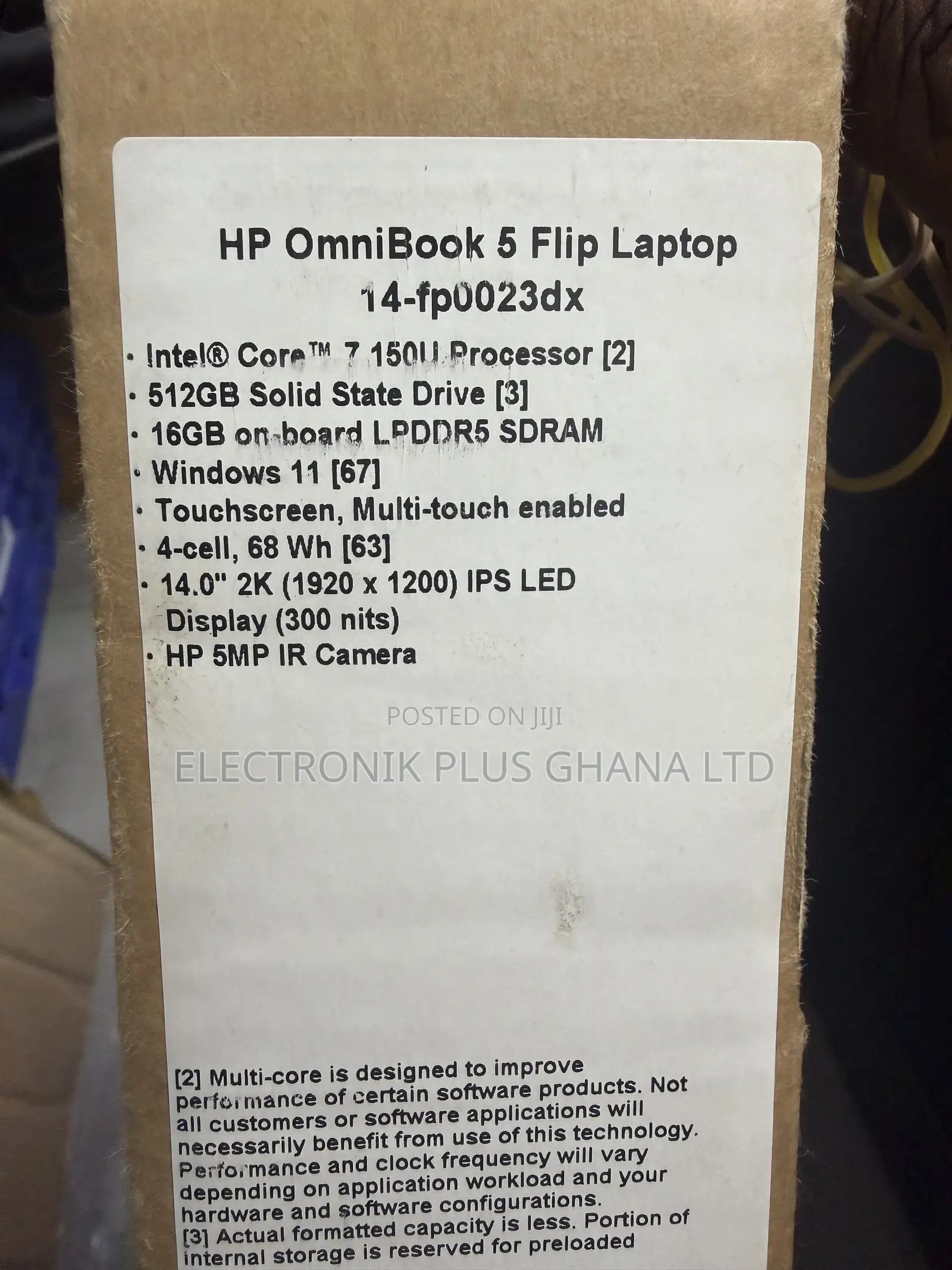 New Laptop HP OmniBook 5 Flip 14-fp0023dx 16GB Intel Core 7 SSD 512GB